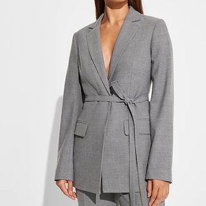 NWT Express x Simon Spurr Notch Lapel Tie Waist Blazer